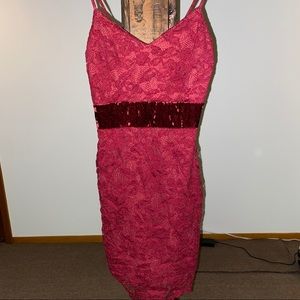 Red Lace Formal Dress
